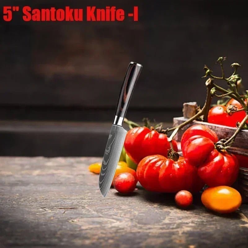 Couteau de cuisine - DamascusKitchenKnives™ - Couteau Santoku - Cuisine - moi ça
