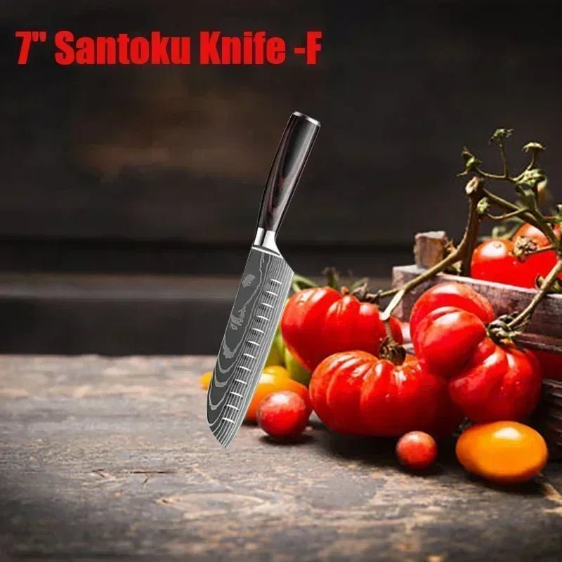 Couteau de cuisine - DamascusKitchenKnives™ - Couteau Santoku G - cuisine - moica