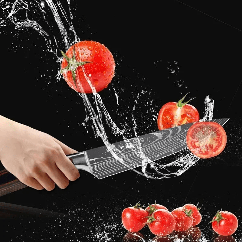 Couteau de cuisine - DamascusKitchenKnives™ - Couteau Santoku - Cuisine - moi ça